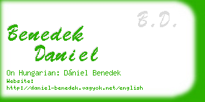 benedek daniel business card